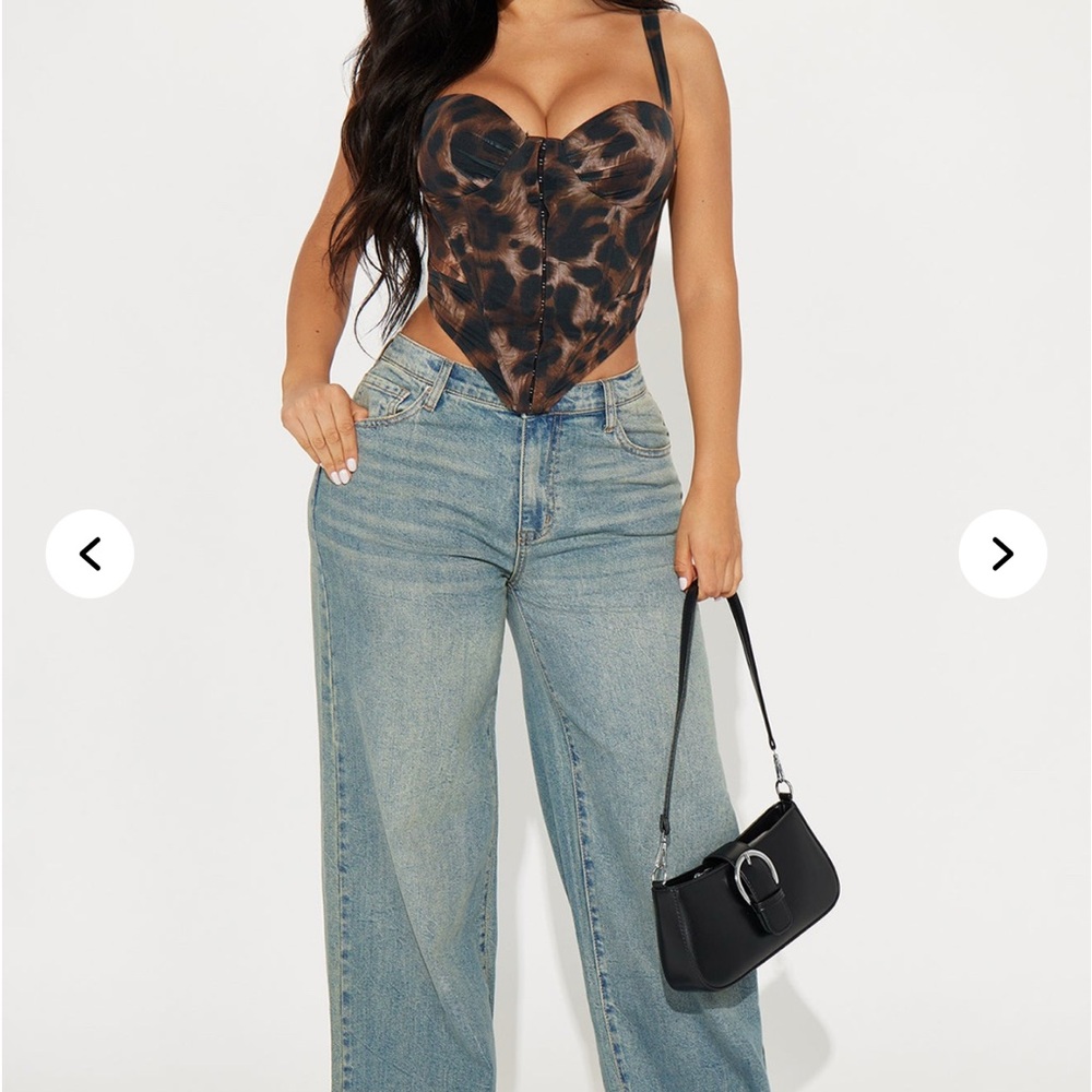 Leopard Print Corset Top